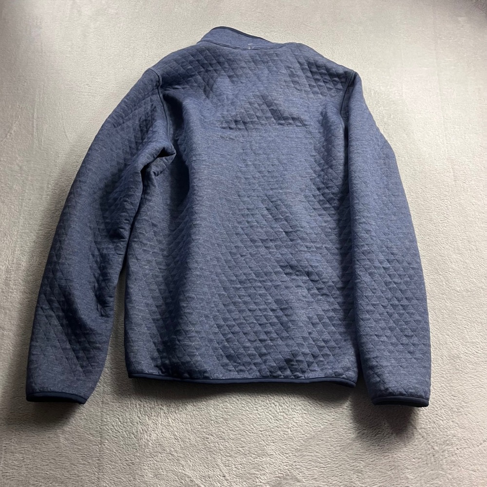 Marine Layer Mens Corbet Quilted Reversible Snap Pullover Blue Olive Large - Picture 6 of 8